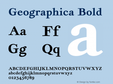 Geographica-Bold Version 1.001图片样张