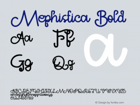 Mephistica Bold Version 1.002;Fontself Maker 3.4.0 Font Sample