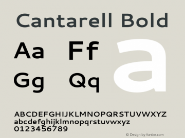 Cantarell Bold Version 001.001图片样张