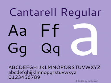 Cantarell Regular Version 001.001 Font Sample