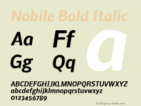 Nobile Bold Italic Version 1.000;PS 001.000;hotconv 1.0.38图片样张