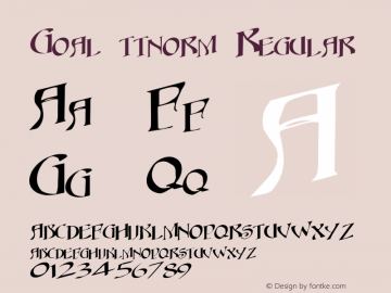 Goal ttnorm Regular Altsys Metamorphosis:10/27/94 Font Sample