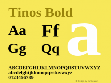 Tinos Bold Version 1.23图片样张