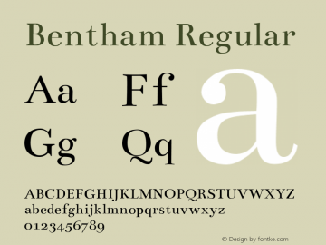 Bentham Regular Version 002.002 Font Sample