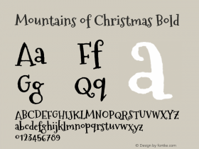 Mountains of Christmas Bold Version 1.003 Font Sample