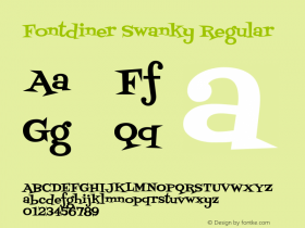 Fontdiner Swanky Regular Version 1.001 Font Sample