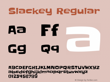 Slackey Regular Version 1.001图片样张