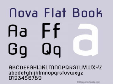 Nova Flat Version 2.000 Font Sample