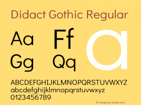 Didact Gothic Regular Version 2.101 Font Sample