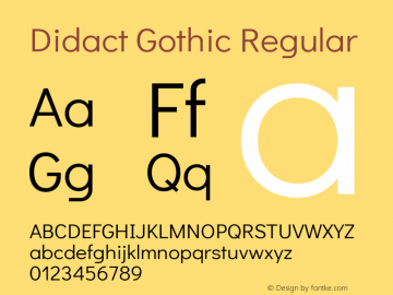 Didact Gothic Regular Version 2.101图片样张