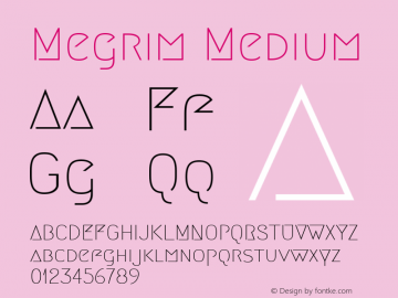 Megrim Version 20110427 Font Sample