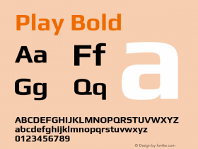 Play Bold Version 2.101; ttfautohint (v1.6) Font Sample