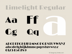 Limelight Regular Version 1.002 Font Sample