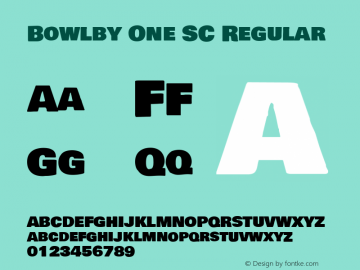Bowlby One SC Regular Version 1.2 Font Sample