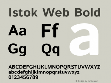 Istok Web Bold Version 1.0.2g Font Sample