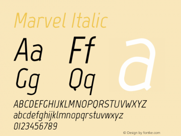 Marvel Italic Version 1.001图片样张