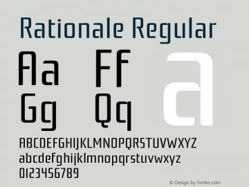 Rationale Version 1.011 Font Sample