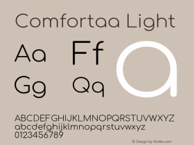 Comfortaa Light Version 3.104; ttfautohint (v1.8.1.43-b0c9) Font Sample