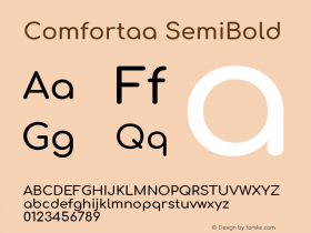 Comfortaa SemiBold Version 3.104; ttfautohint (v1.8.1.43-b0c9) Font Sample