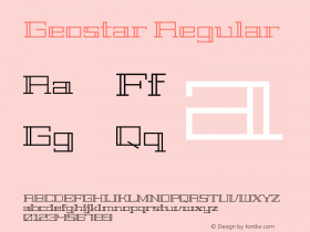 Geostar Version 1.002 Font Sample