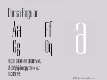 Dorsa Version 1.002 Font Sample