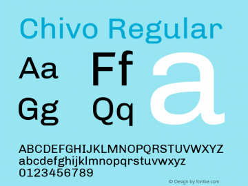 Chivo Regular Version 1.007 Font Sample