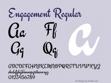 Engagement Version 1.000 Font Sample