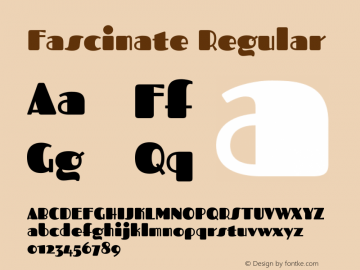 Fascinate Version 1.000 Font Sample