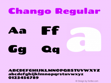 Chango Regular Version 1.001图片样张