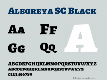 Alegreya SC Black Version 2.003; ttfautohint (v1.6)图片样张