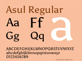 Asul Regular Version 1.002图片样张