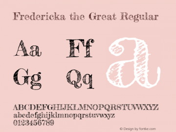 Fredericka the Great Version 1.001 Font Sample