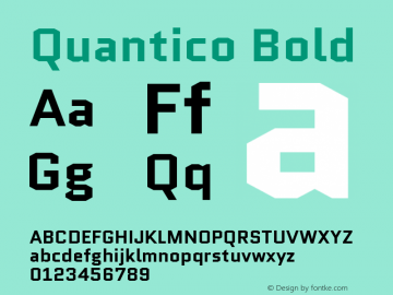Quantico-Bold Version 2.002图片样张