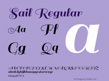 Sail Version 1.002 Font Sample