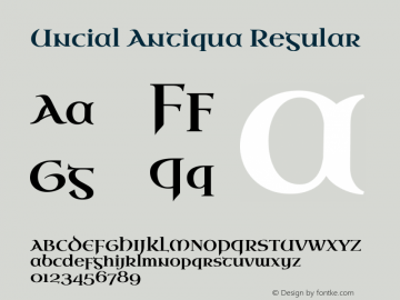 Uncial Antiqua Version 1.000 Font Sample