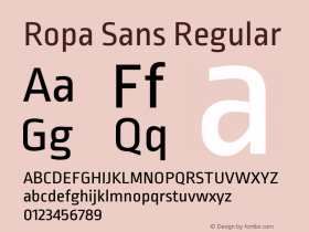 Ropa Sans Regular Version 1.100图片样张