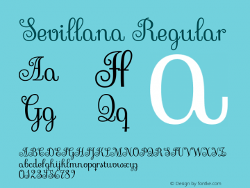 Sevillana Version 1.001 Font Sample