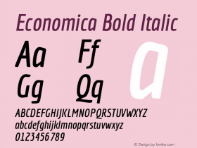 Economica Bold Italic Version 1.100图片样张