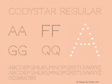 Codystar Version 1.000 Font Sample
