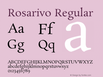 Rosarivo Version 1.003 Font Sample