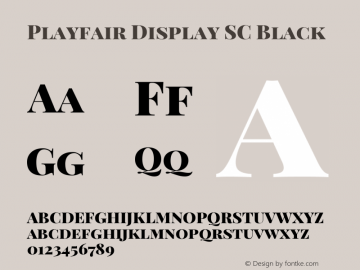 Playfair Display SC Black Version 1.200; ttfautohint (v1.6) Font Sample