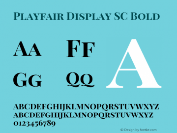 Playfair Display SC Bold Version 1.200; ttfautohint (v1.6) Font Sample