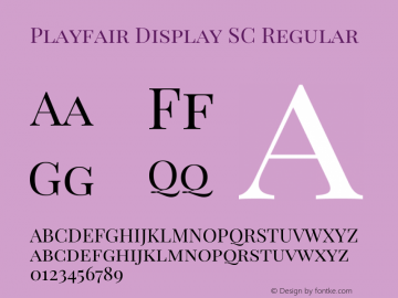 Playfair Display SC Regular Version 1.200; ttfautohint (v1.6) Font Sample