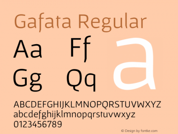 Gafata Version 4.002 Font Sample