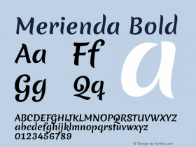 Merienda Bold Version 1.001图片样张
