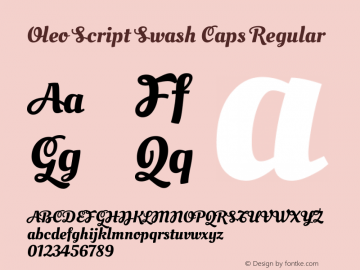 Oleo Script Swash Caps Version 1.002图片样张