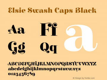 Elsie Swash Caps Black 1.002 Font Sample