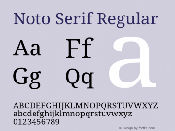 Noto Serif Version 1.02图片样张