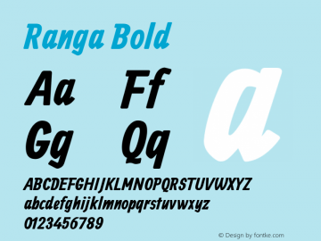 Ranga Bold Version 1.0.2图片样张