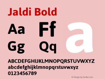 Jaldi Bold Version 1.007图片样张